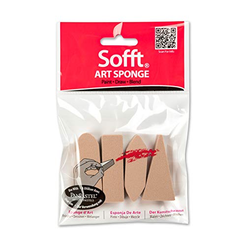 Sofft Artist Tools by Golden, Mixed Sponge Bars, Pack of 4 | Specially formulated tools designed for optimal application of PanPastel colors - size: Pack of 4