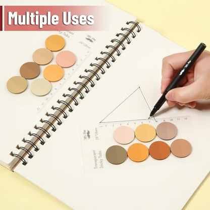 Mr. Pen- Round Transparent Sticky Notes, 1.1” Diameter, 14 Pads, 560 Sheets - color: Golden Harvest, size: 560 pcs