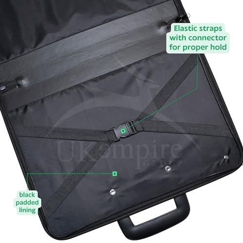 Premium Art Portfolio Leather Bag 18 x 24 (inches) with Lock and Key, Executive Briefcase Style Carrying Case with Handle & Shoulder Strap, Artwork Storage for Posters, Canvas, and Art Materials