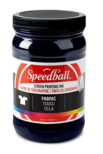 Speedball 004606 Fabric Screen Printing Ink, 32 fl. oz., Blue Denim - color: Blue Denim, size: 32 fl oz