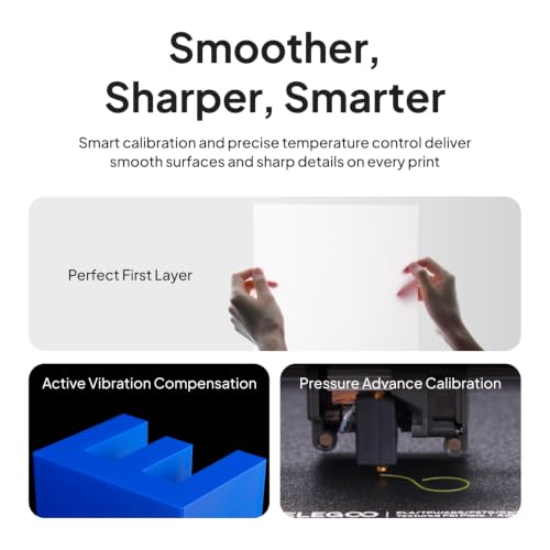 ELEGOO Centauri 2 CoreXY 3D Printer, 500mm/s High-Speed Printing with Smooth Print Quality, Full Auto Calibration, 350°C High-Temp Nozzle, 256x256x256mm Build Volume for Beginners & Makers - size: Centauri 2