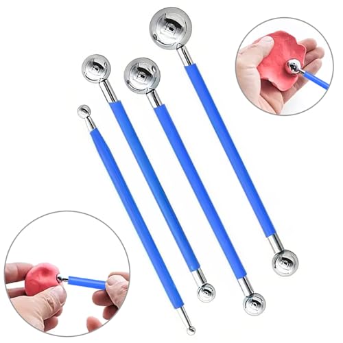 41Pcs Clay Sculpting Set, Polymer Clay Kit with Ball Stylus Pens, Silicone Sculpting Brushes, Plastic Modeling Tools & Art Brushes, Professional Pottery & Manicure Tools for Clay, Ceramic - color: 41Pcs