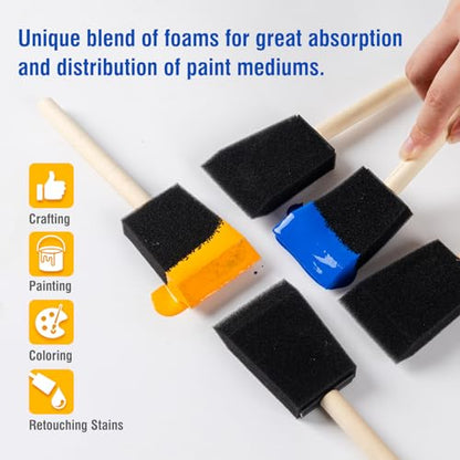 Foam Paint Brushes, 2 Inch, 48 Pack Sponge Brushes for Painting - size: 2 inch, 48 pack