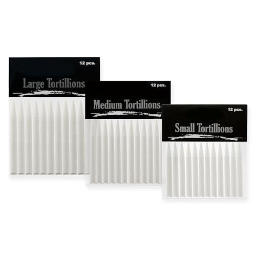 Creative Mark Blending Tortillions - Soft Paper Felts, Traditional Blenders Easily Sharpened or Sanded - [Set of 12 - Medium] - size: Medium - 12 Pack