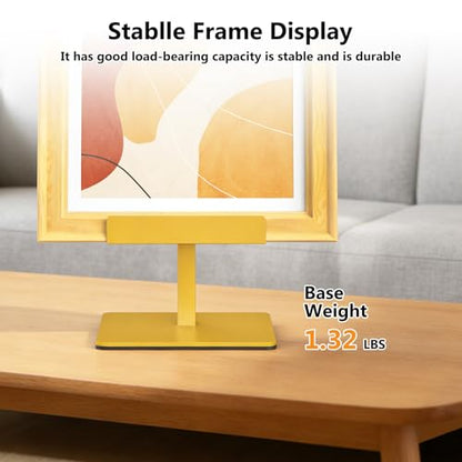 Tabletop Easel Stand Picture Easels for Display Up to 15.5" H Gold Picture Frame Stand Table Top Easel Metal Picture Easel for Photos, Painting, Artwork, Books (Base: 1.32 lbs) - size: 15.55 in