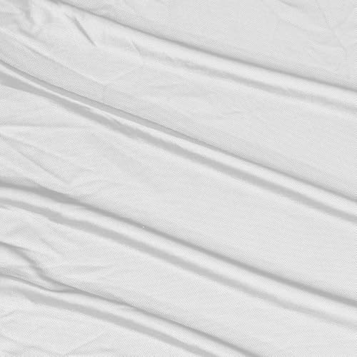 Manyshofu White Mesh Fabric by The Yard 4-Way Stretch, 60 Wide (1 Yard) - color: White, size: 1 Yard