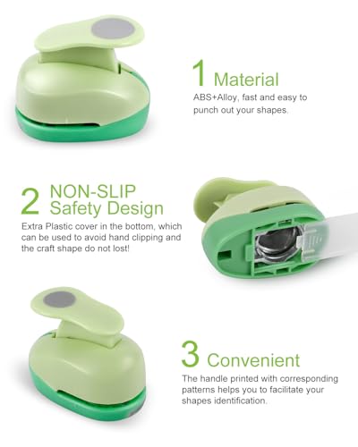 UCEC Paper Punches for Crafting, 3 Pcs Craft Scissors Decorative Edge - style: 6 Different Punch & 4 Mini Punch & 3 Craft Scissor