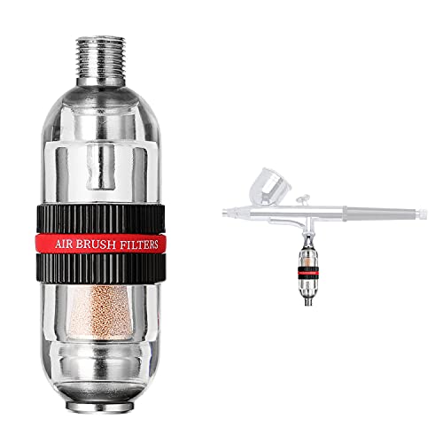 Mini Airbrush Air Filter Moisture Water Trap, 1/8" BSP Threads Spray Pen Oil Water Separator for Gundam Model Painting, Makeup, Tattoo & Art Craft Tools