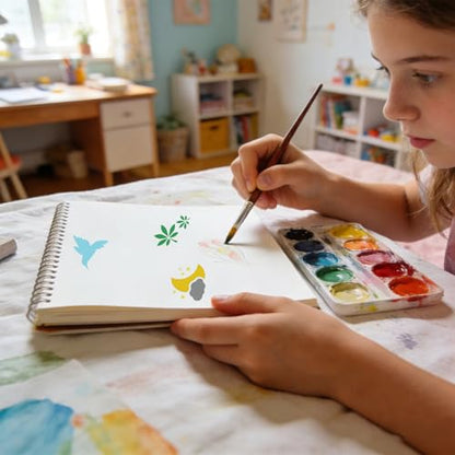 72 Pcs Butterfly Flower Stencils for Painting Set, Reusable Botanical Leaf Dragonfly Plants Painting Templates - Stencil Crafts Drawing Templates for DIY Scrapbook, Home Wall Murals, Canvas Wood Signs - style: Butterfly Plants