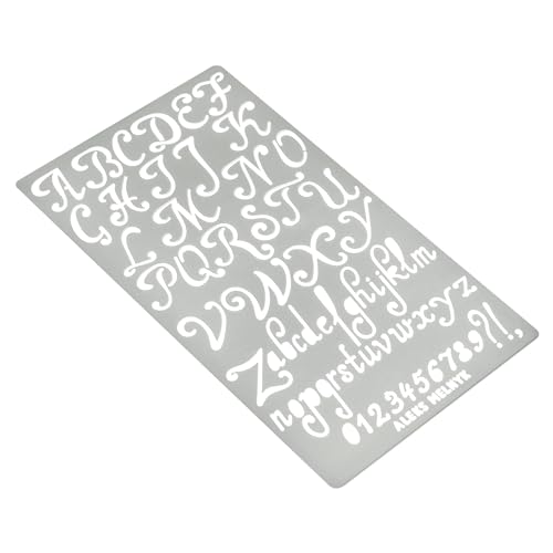 Aleks Melnyk No.34 Metal Stencils, Pyrography, Wood Burning kit 3 PCS Templates, Letters Stencils for Engraving Wood and Patterns, Alphabet and Number, Lettering, Letting, Bullet Journaling
