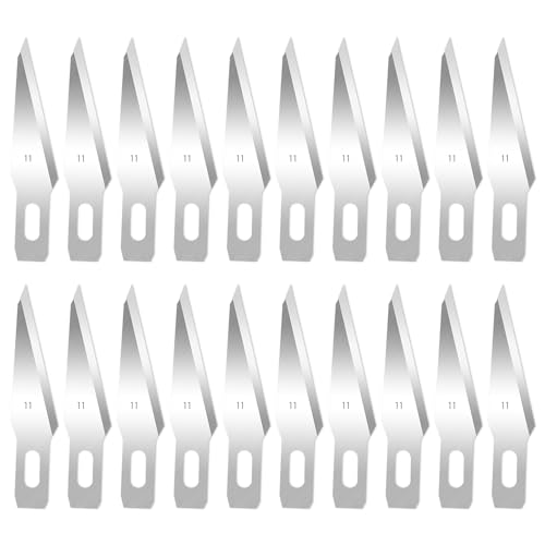 120 Pcs Exacto Knife Blades, #11 Obtuse Angle High Carbon Steel Hobby Knife Blade Refills Hobby Knife Replacement Blades for Craft, Scrapbooking, Stencil - size: #11 Obtuse Angle