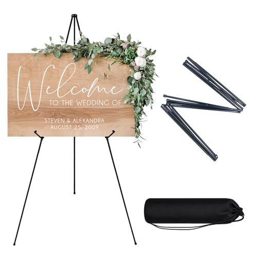 JEAWIWI 1 Pcs Lightweight Easel Stand, 66 Inch, Black, with Carry Bags - color: Black, size: 1 PCS