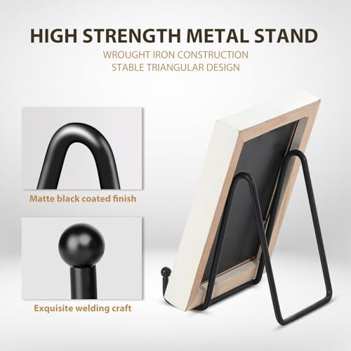 LIONWEI LIONWELI Plate Display Stand Easel Holders - 4.5" Tabletop Metal Stands for Decorative Plates, Photos & Picture Frames - Black, 2-Pack - size: 4.5 inch (2 pieces)