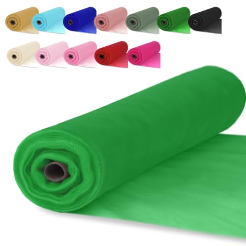 Classic Green Tulle Fabric Roll 54 Inch x 10 Yards Tulle Ribbon - color: Classic Green, size: 54 Inch X 10 Yards