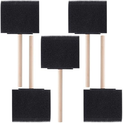 HINZIC 5Pcs 3inch Foam Paint Brushes, 2.97x6.29in, Black - size: 3 inch