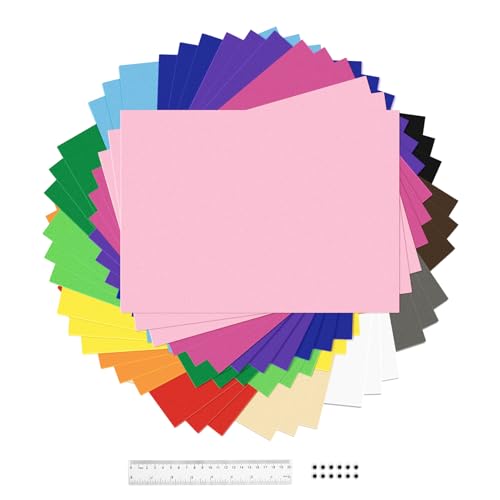 Conchpeople 45 Pack EVA Foam Sheets, 8x12in, 2mm DIY Craft Foam, 15 Colors - color: 45 PACK-2MM-30x20CM