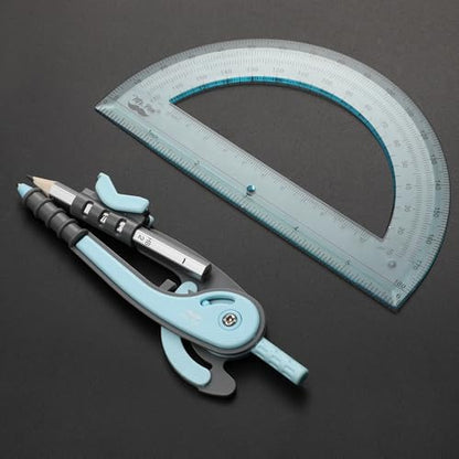 Mr. Pen- Geometry Compass and Protractor Set, 6 Inch Compass - color: Sky Blue, size: 1 Set