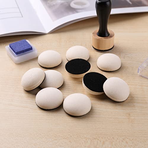 Mini Ink Blending Brushes Tools with Replacement Round Foams Refills Round Stackable Jars Storage Cases Set for Scrapbooking Painting Art Supplies Hand Tool Craft Cardmaking Drawing - color: 1 Tool+12 Domed Foams+10 Stackable Jars