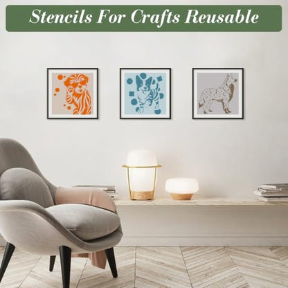 Dog Stencils for Crafts Reusable 24Pcs Stencils(5.9X5.9 inch) - color: Dog 2