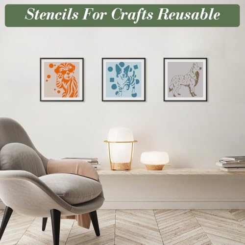 Dog Stencils for Crafts Reusable 24Pcs Stencils(5.9X5.9 inch) - color: Dog 2