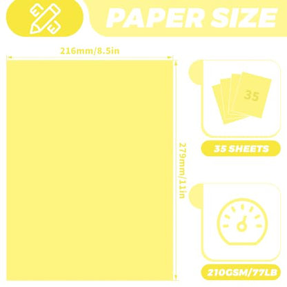 35 Sheets Deep Mustard Yellow Cardstock - 8.5'' x 11'' 77lb/210gsm - color: Deep Mustard Yellow