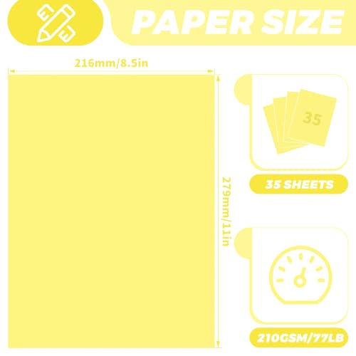 35 Sheets Deep Mustard Yellow Cardstock - 8.5'' x 11'' 77lb/210gsm - color: Deep Mustard Yellow