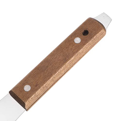 HARFINGTON 2pcs Painting Knives 45mm Width Shovel Mixing Palette Scraper with Wood Handle for Oil Paint Craft Spreading(1#) - size: 45mm