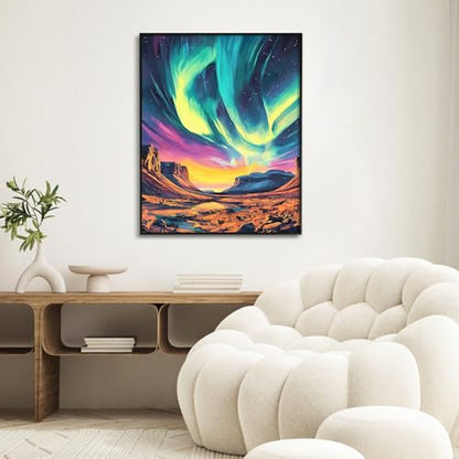 Paint by Numbers Kit for Adults, Aurora DIY Painting Kit, 16x20 Inch - color: CYOP1P12