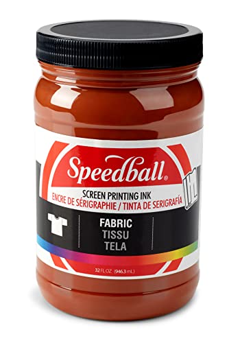 Speedball 004607 Fabric Screen Printing Ink, 32 fl. oz., Brown - color: Brown, size: 32 fl oz