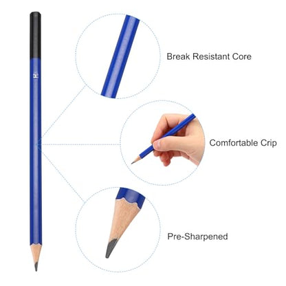 PATIKIL H Drawing Pencils for Sketching, 6PCS Sketch Pencils for Drawing Art Pencils Graphite Wood Pre-sharpened for Drawing Sketching Artists, H Pencils - size: 1 Count (Pack of 1), style: H