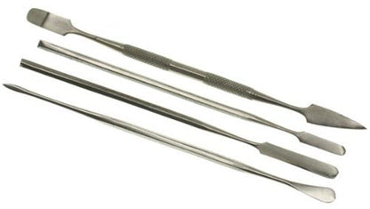 SE 4-Piece Stainless Steel Spatula Set - Versatile Tools for Electronics, Jewelry, Clay, and Craft Projects - DD301