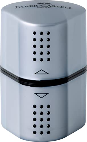Faber-Castell Grip Trio Pencil Sharpener: Silver - style: Silver