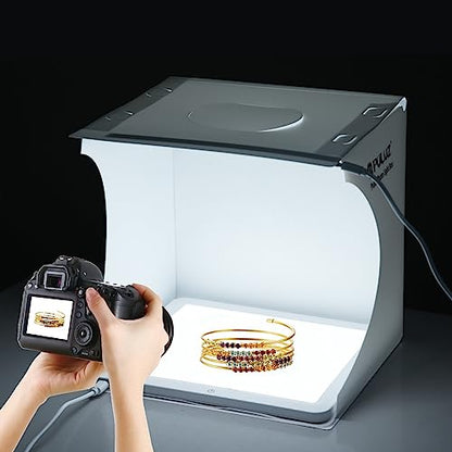 PULUZ Photo Studio LED Shadowless Light Panel 8" X 8" / 20 x 20 cm Photography Softbox Bottom Light with USB Power Cable for Food Jewelry Cosmetic Crafts Shooting - size: 8.5*8.5 Inch