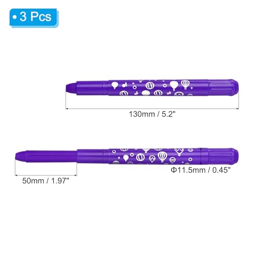 PATIKIL Gel Crayons, 3PCS Watercolor Crayons Silky Water Soluble Twist Bulk for Artists Coloring Drawing Painting, Purple Crayon - color: Purple