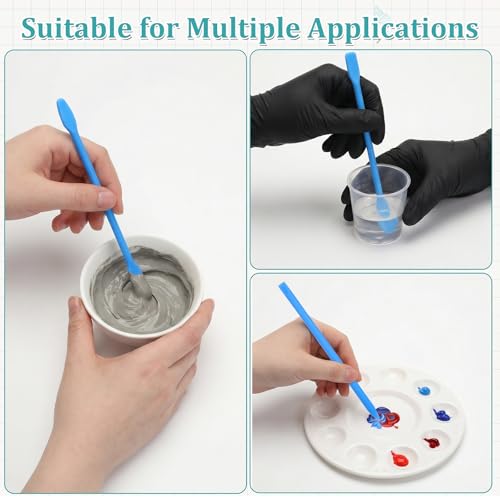 8 Pcs Reusable Wax Sticks, Reusable Epoxy Paint Mixing Sticks, Colored Silicone Wax Stick, Waxs Spatula for Resin Mixing, Paint, Liquid, Facial Mask Stirring Rods