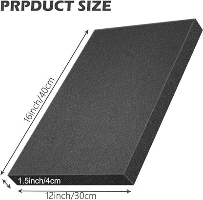 2 Pcs Black Polyurethane Foam Sheet, Cuttable Foam Inserts for Cases | 16 x 12 x 1.5 Inch Packing Foams Pads, Elastic Foam Padding for Toolbox Camera Storage Safe Protection DIY Crafts - color: 16x12x1.5Inch - 2Pcs