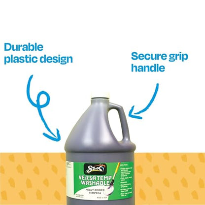 Sax Washable Versatemp Heavy Bodied Tempera Paint, Violet, 1 Gallon