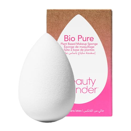 Beautyblender Bio Pure Makeup Sponge, 60% Plant-Based Materials | BioPlush foam made with 60% plant-based materials, super-soft blending, reusable & washable, streak-free finish, vegan - color: Bio Pure