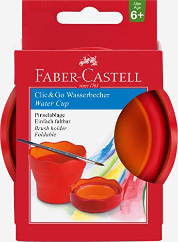 Faber-Castell Clic and Go Red Water Cup - color: Red