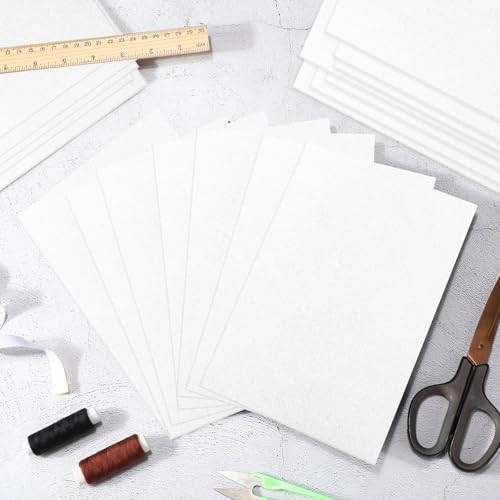 Innconee 20 Pcs 3mm Embroidery Foam EVA Foam Sheets for 3D Embroidery Arts and Crafts, DIY Projects, Hand Sewing, Quilting, Hats, Cosplay Costumes, Pillows (White,9 x 12 Inch) - color: White, size: 9 x 12 Inch