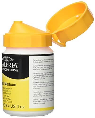 Winsor & Newton Galeria Acrylic Matte Medium, 8.4-oz (250ml) Jar - color: Matte Medium, style: 8.4-oz