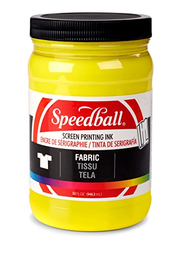 Speedball 045752 Fabric Screen Printing Ink, 32 fl. oz., Process Yellow - color: Process Yellow, size: 32 fl oz
