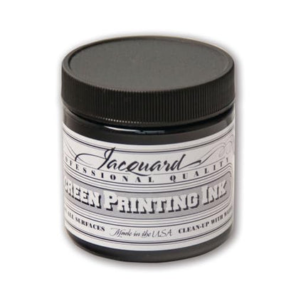 Jacquard Professional Screen Print Ink, Water-Soluable, 4oz Jar, Black (117)