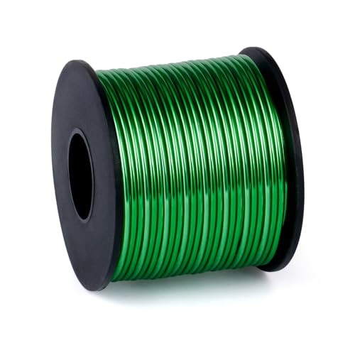 95FT 14 Gauge Bendable Green Aluminum Craft Wire for Jewelry Making Craft | 2mm Thick Soft Metal Sculpting Aluminum Armature Wire Roll Bulk for DIY Craft - color: Green, size: 14 Gauge