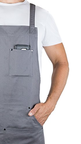 Hudson Durable Goods - Professional Grade Chef Apron for Kitchen, BBQ & Grill - color: Grey