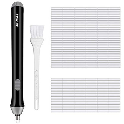 AFMAT Battery Operated Pencil Eraser for Sketching Pencils/Drafting/Drawing/Graphite Pencils, Couture Creations Creative Detailer Tool, AFMAT Electric Eraser Kit for Artists, 140 Refills EEB01 - color: Black