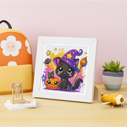 Arttoplus Halloween Diamond Art Painting Kits for Kids with Frame 7x7 inch - color: CC1248-US
