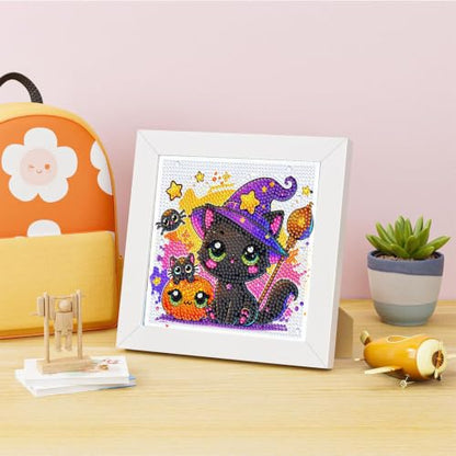 Arttoplus Halloween Diamond Art Painting Kits for Kids with Frame 7x7 inch - color: CC1248-US
