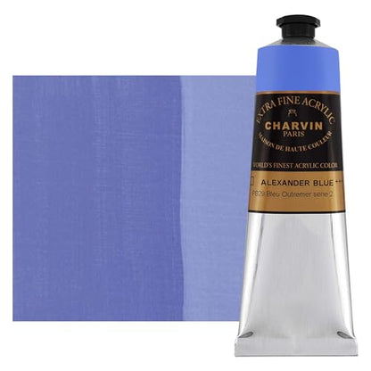 Charvin Extra Fine Professional Acrylic Paint - Alexander's Blue, 150ml Tube, Triple-Milled, Lightfast Pigments, Open Stock Artist Acrylic Paints in Nature-Inspired Hues - color: Alexander's Blue, size: 5.07 Fl Oz (Pack of 1)