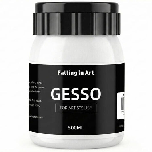 Falling in Art 16.9 Oz White Gesso Primer for Acrylic &Oil Paint - color: White